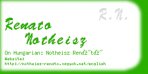 renato notheisz business card
